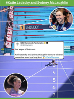 No one comes close to Katie Ledecky and Sydney McLaughlin-Levrone... literally