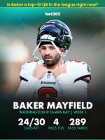 Is Baker a top-10 QB in the league right now